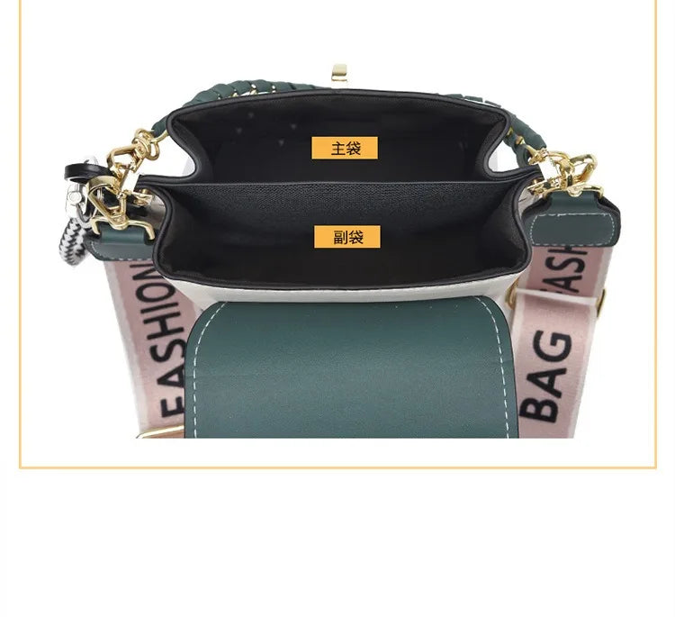 Versione coreana della piccola borsa quadrata semplice e alla moda, versatile borsa a tracolla alla moda, mini telefono cellulare alla moda