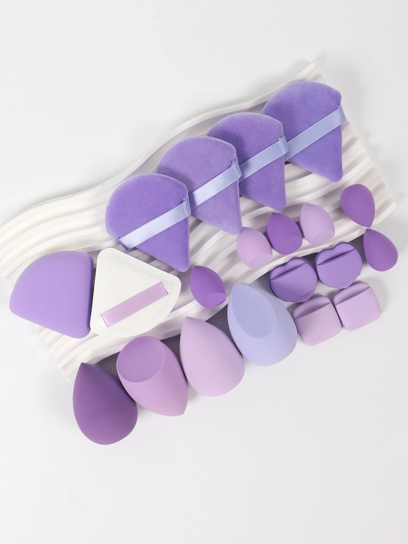 Set 20 Spugnette per Trucco 6cm – Per Crema, Cipria e Correttore, 16 Colori