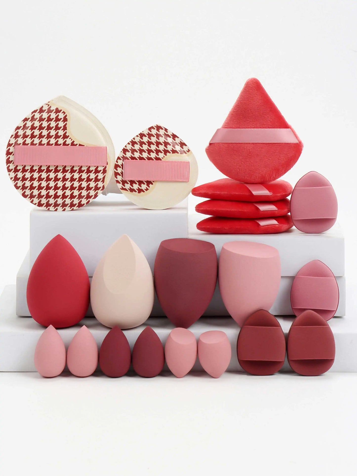 Set 20 Spugnette per Trucco 6cm – Per Crema, Cipria e Correttore, 16 Colori