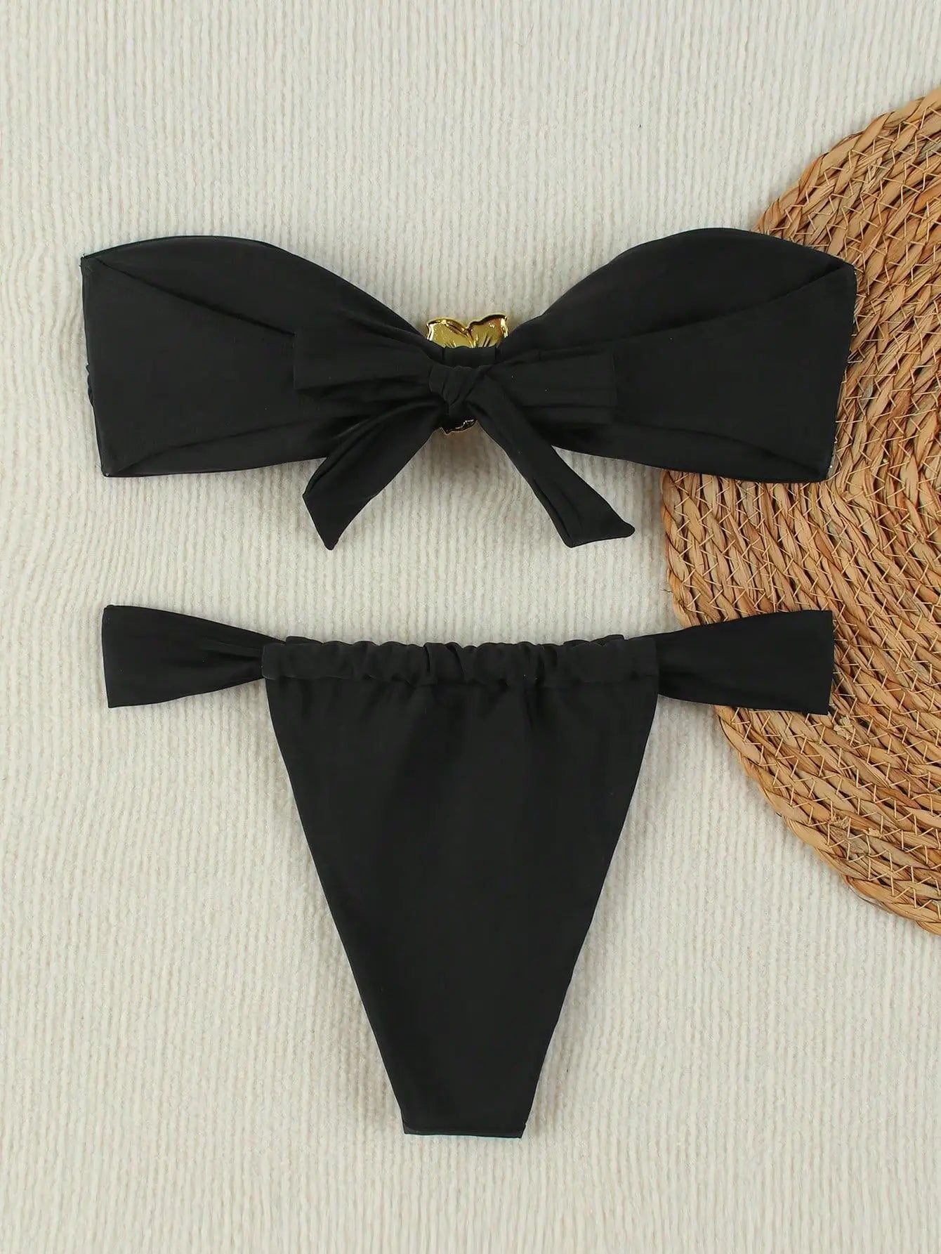 Set Bikini Bandeau Push-Up Brasiliano – Costume da Bagno Donna con Perizoma