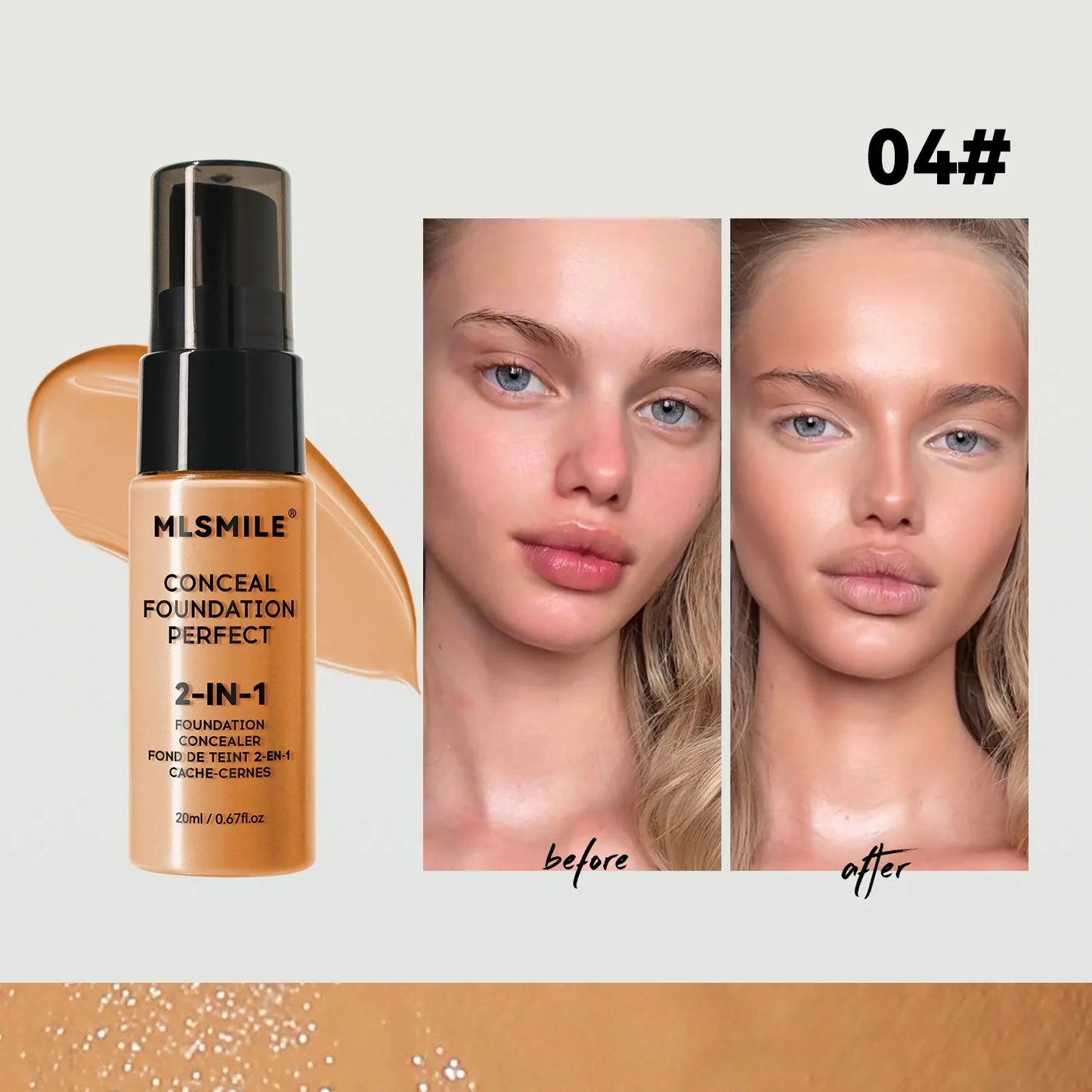 Fondotinta Liquido Opaco Lunga Durata – Controllo Olio e Finitura Naturale 20ml
