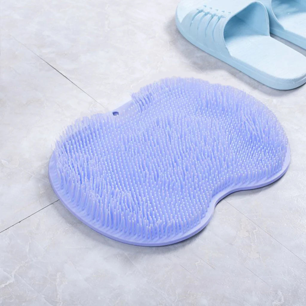Tappetino Massaggio Piedi in Silicone con Spazzola Esfoliante