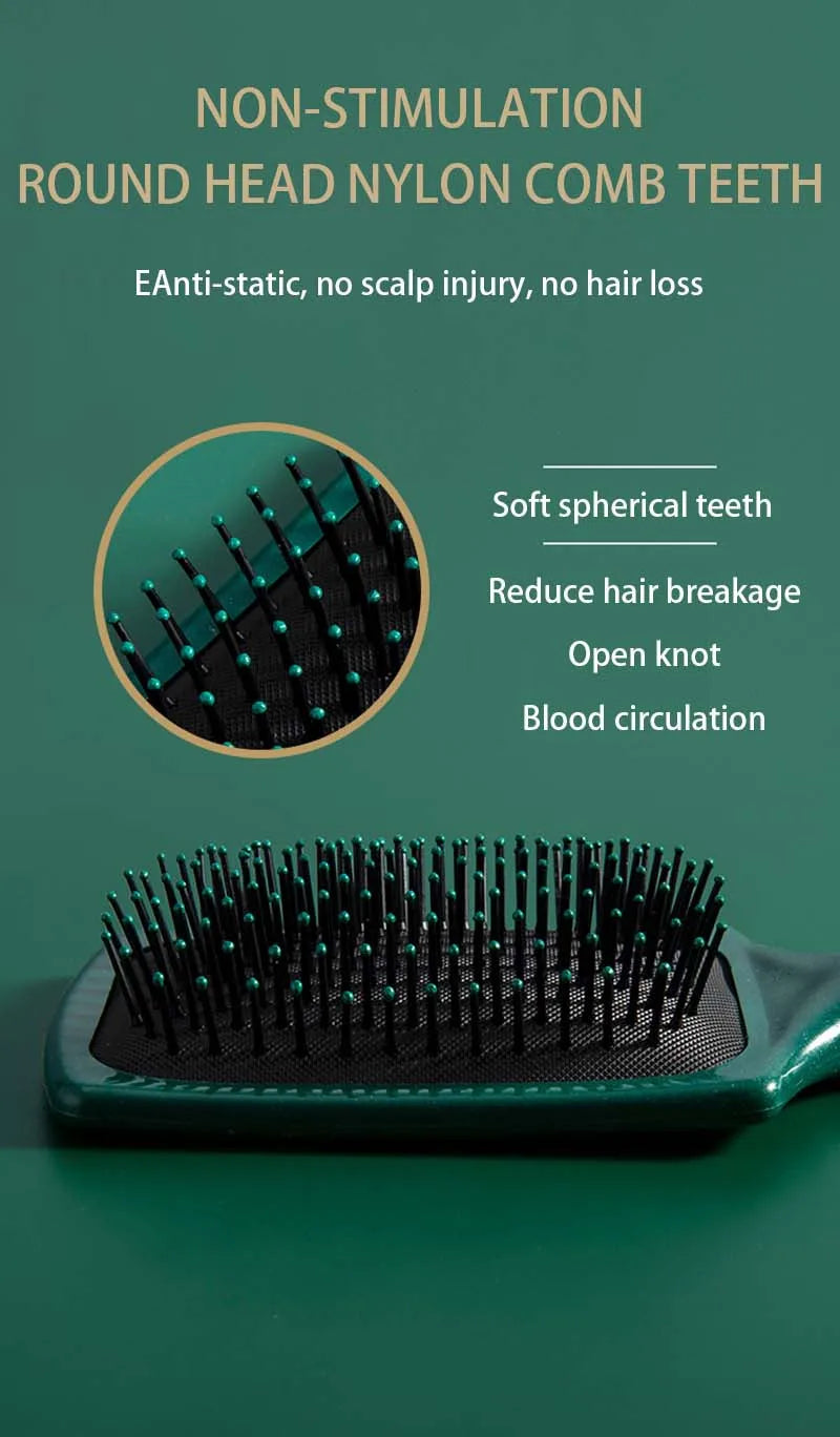 KLINA Air Cushion Hair Massage Comb Brush Scalp Detangling Antistatic Salon SPA Hairdressing Styling Tool Oval Round