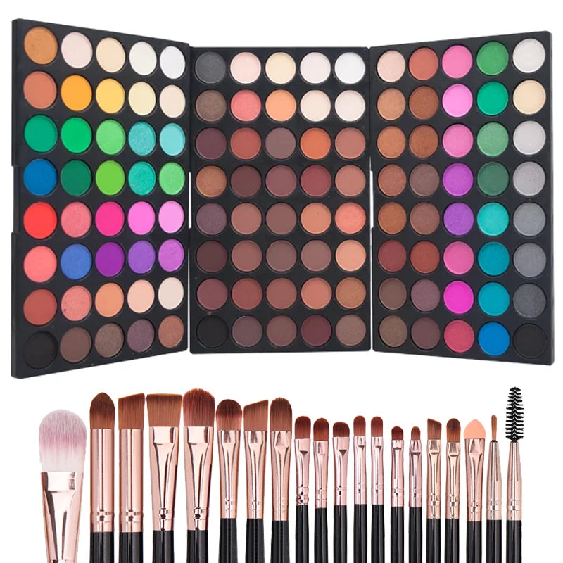 VERONNI Palette Ombretti 120 Colori – Opachi, Glitter e Shimmer, Impermeabile