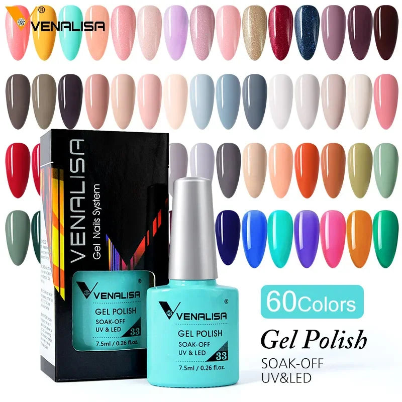 Smalto gel per unghie Venalisa VIP4 SENZA HEMA/TPO Copertura completa Bellissimo smalto semipermanente Soak Off UV LED Gel Smalto per unghie Lacca gel
