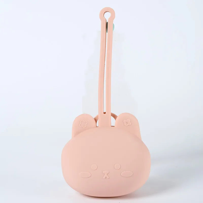 Custodia Porta Ciuccio in Silicone con Cordino Anti-Caduta | 9 Colori