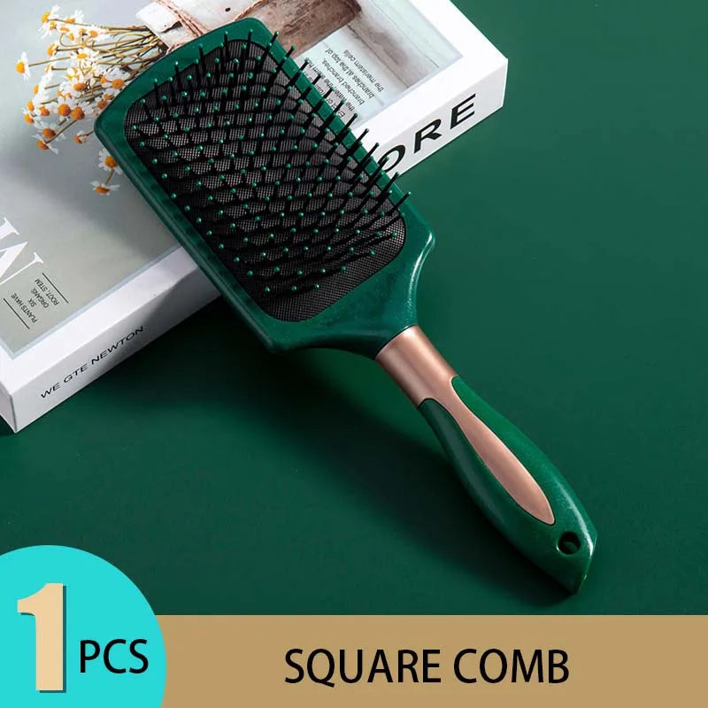 KLINA Air Cushion Hair Massage Comb Brush Scalp Detangling Antistatic Salon SPA Hairdressing Styling Tool Oval Round