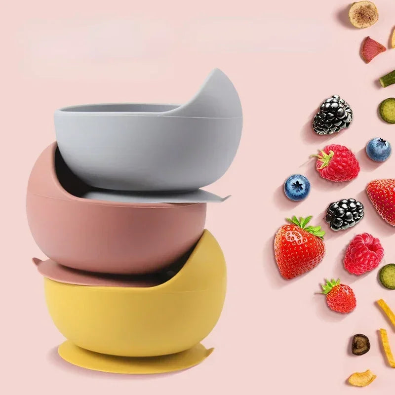 Set Stoviglie in Silicone per Bambini – Piatto, Ciotola, Tazza & Posate | 6-9 Pezzi