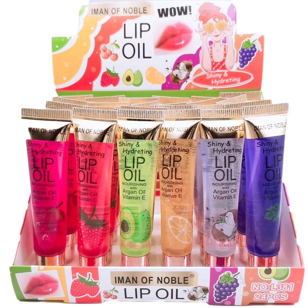 Set 24 Lip Gloss Jelly Fruttati – Vitamina E, Miele & Burro di Karité | Rimpolpanti