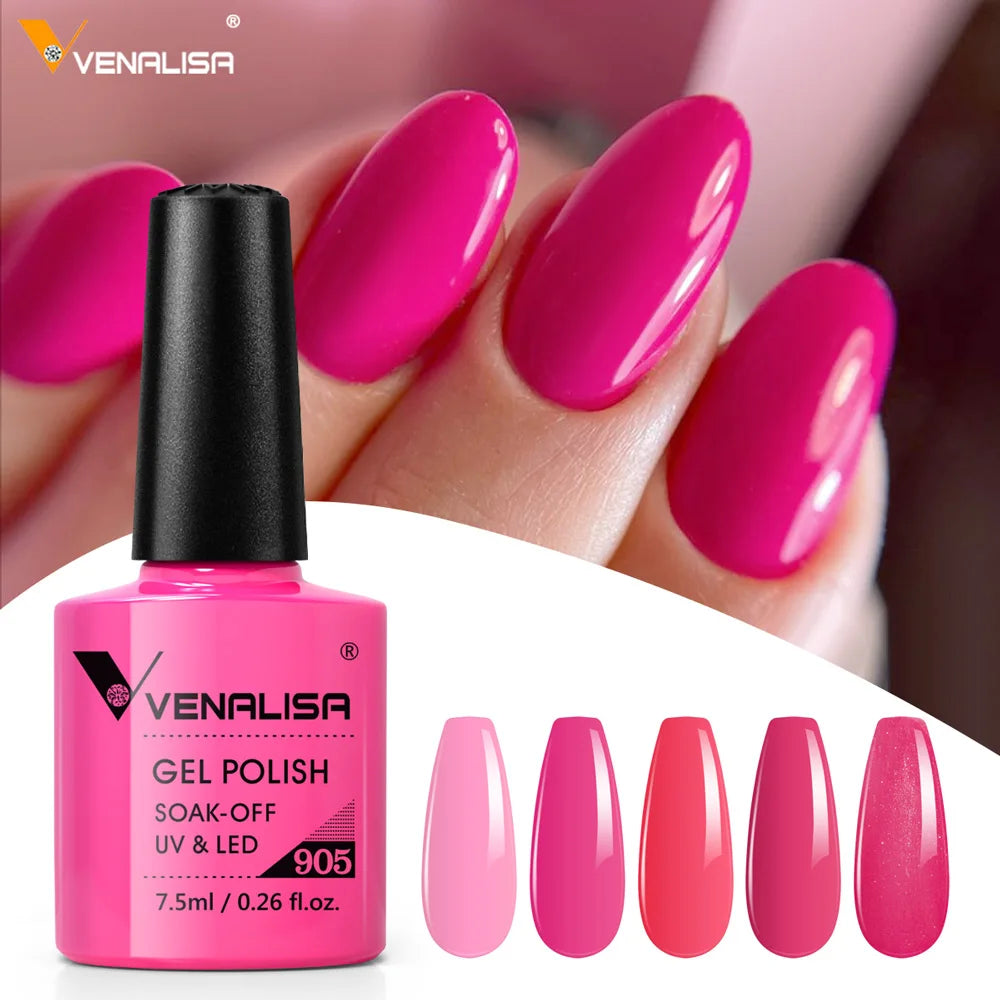 VENALISA Smalto gel per unghie Semi permanente Gellack Nail Art Salon 120 Glitter colorati 7,5 ml Soak off Vernice gel per unghie UV LED organico