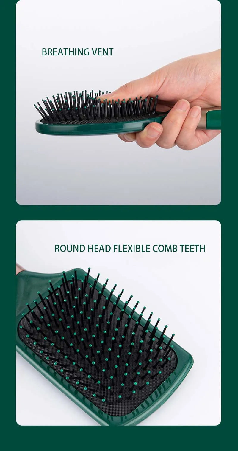 KLINA Air Cushion Hair Massage Comb Brush Scalp Detangling Antistatic Salon SPA Hairdressing Styling Tool Oval Round