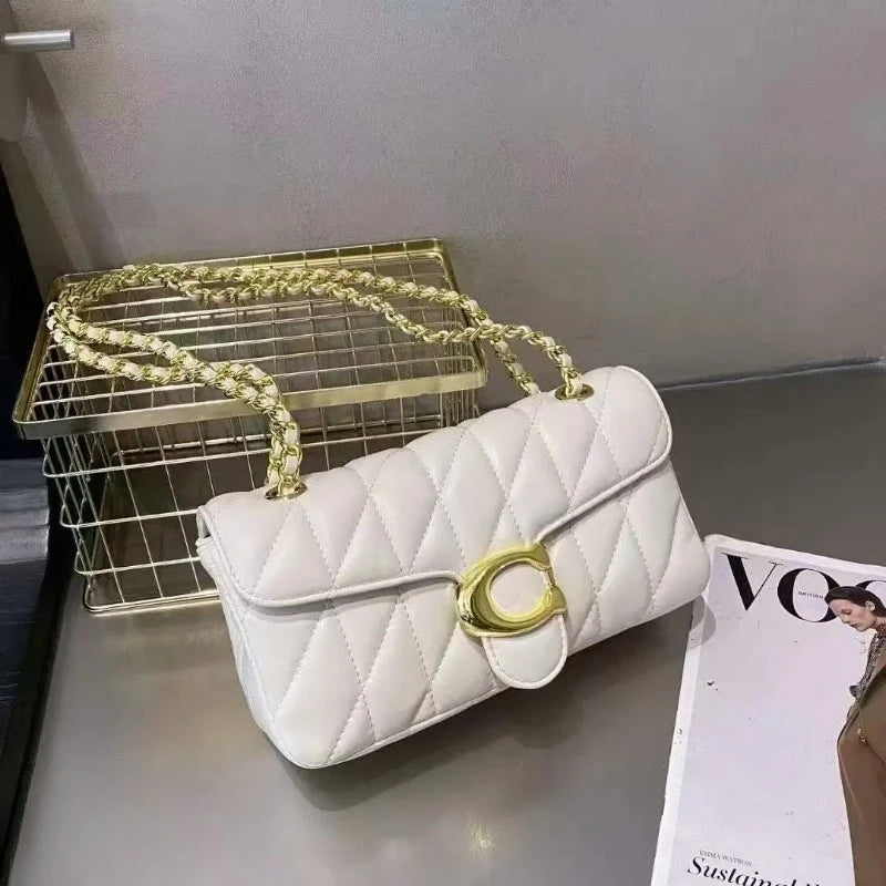 Borsa a tracolla diagonale da donna in pelle di lusso dal design classico, con morbida tracolla regolabile, borsa per tutti i giorni