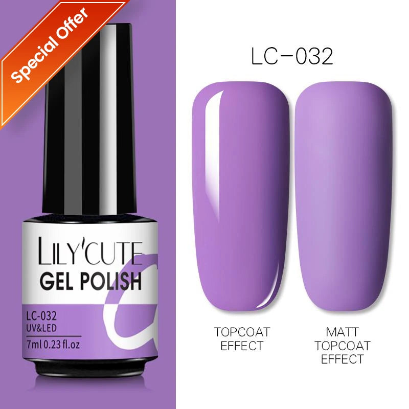 Smalto Gel Semi-Permanente LILYCUTE – 150+ Colori, UV/LED, Lunga Durata 30 Giorni
