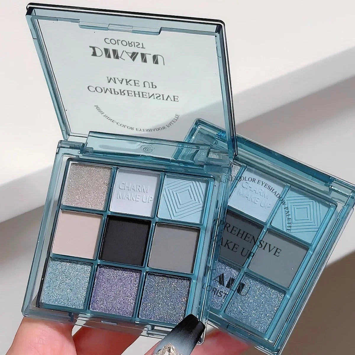 Tavolozza Ombretti 9 Colori — Matte, Glitter e Metallico