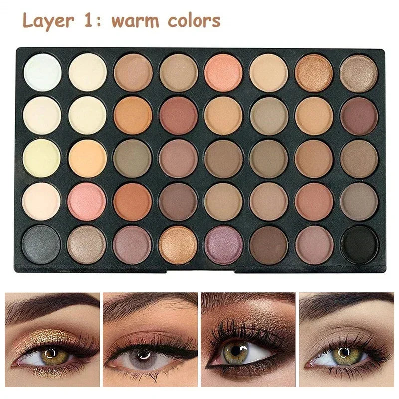 VERONNI Palette Ombretti 120 Colori – Opachi, Glitter e Shimmer, Impermeabile