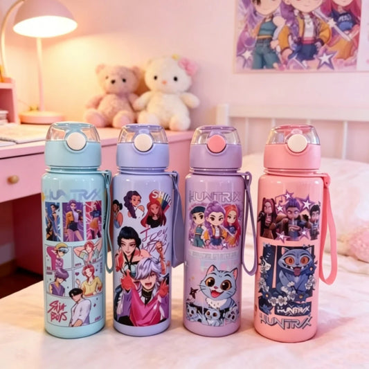 Borraccia con Cannuccia per Bambini | Design Cartoni Animati 700 ml