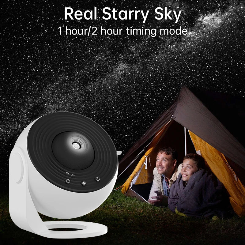 Proiettore Galaxy con luce notturna Proiettore cielo stellato 360 °   Ruota la lampada planetaria per la camera da letto dei bambini, regalo di San Valentino, decorazione per matrimoni
