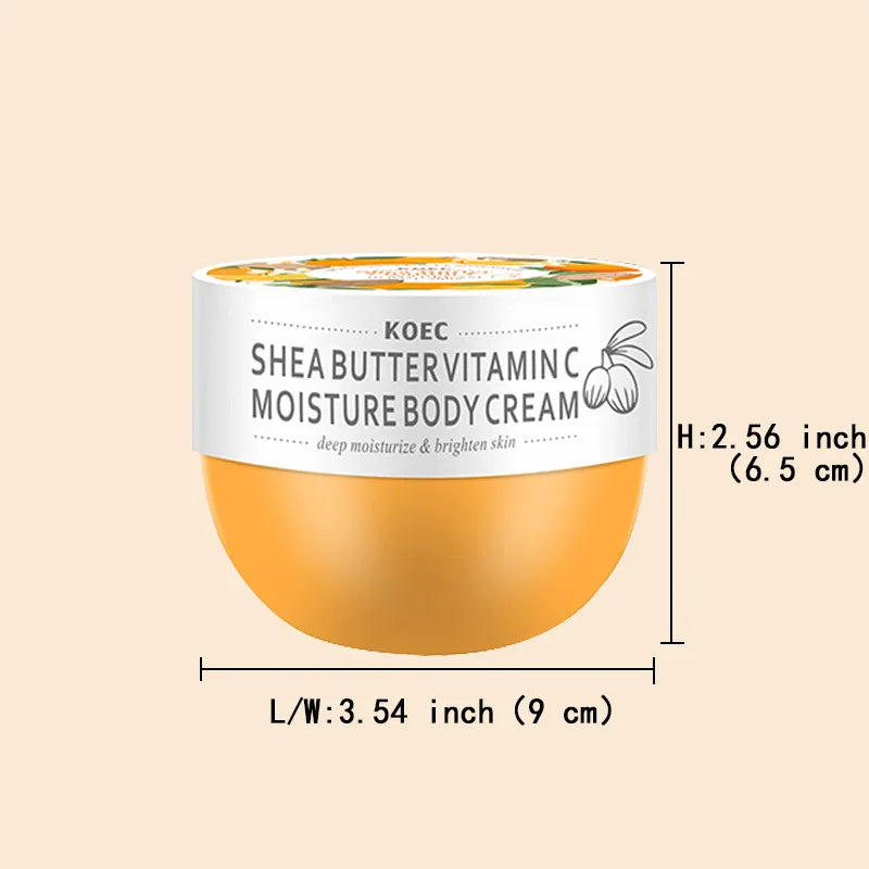 Burro di karitè Vitamina C Lozione per la cura del corpo Crema per i glutei Nutre la cura della pelle Idratante a lunga durata Bellezza Pelle ferma Illumina