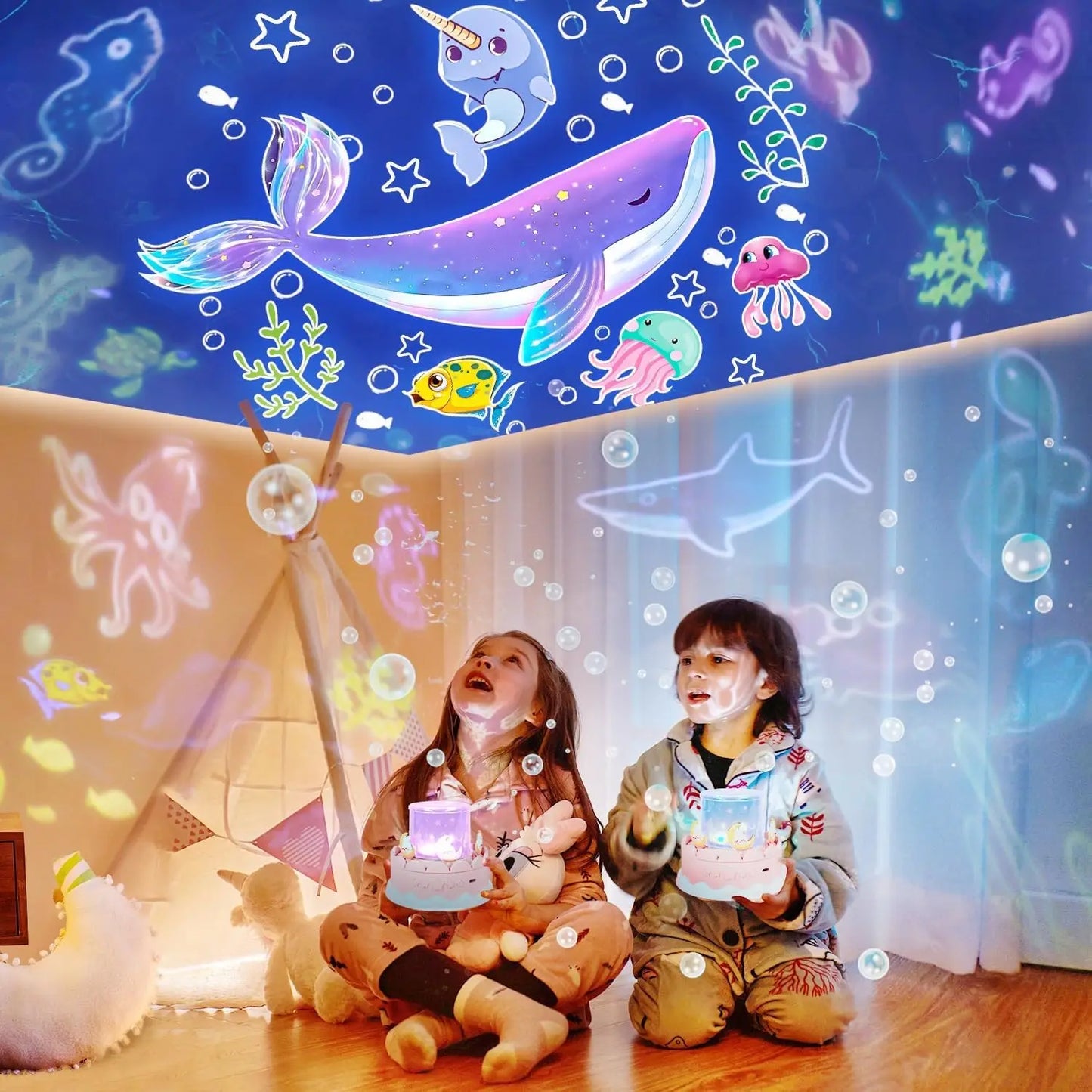 Proiettore Star Galaxy 21 in 1 proiettore cielo stellato con Timer rotante a 360 ° lampada atmosfera per bambini compleanno regali di natale Decor