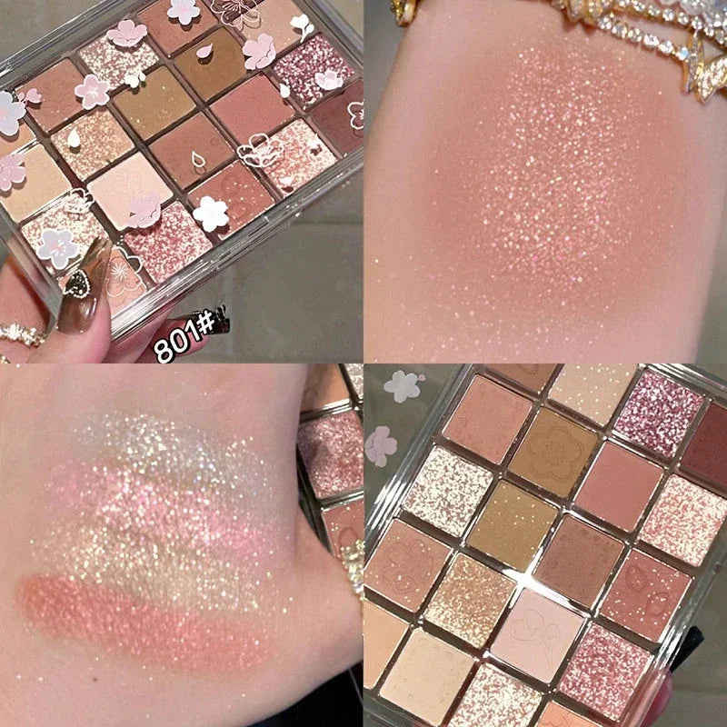 Palette Ombretti 20 Colori – Opachi, Glitter e Shimmer, Impermeabile 20g