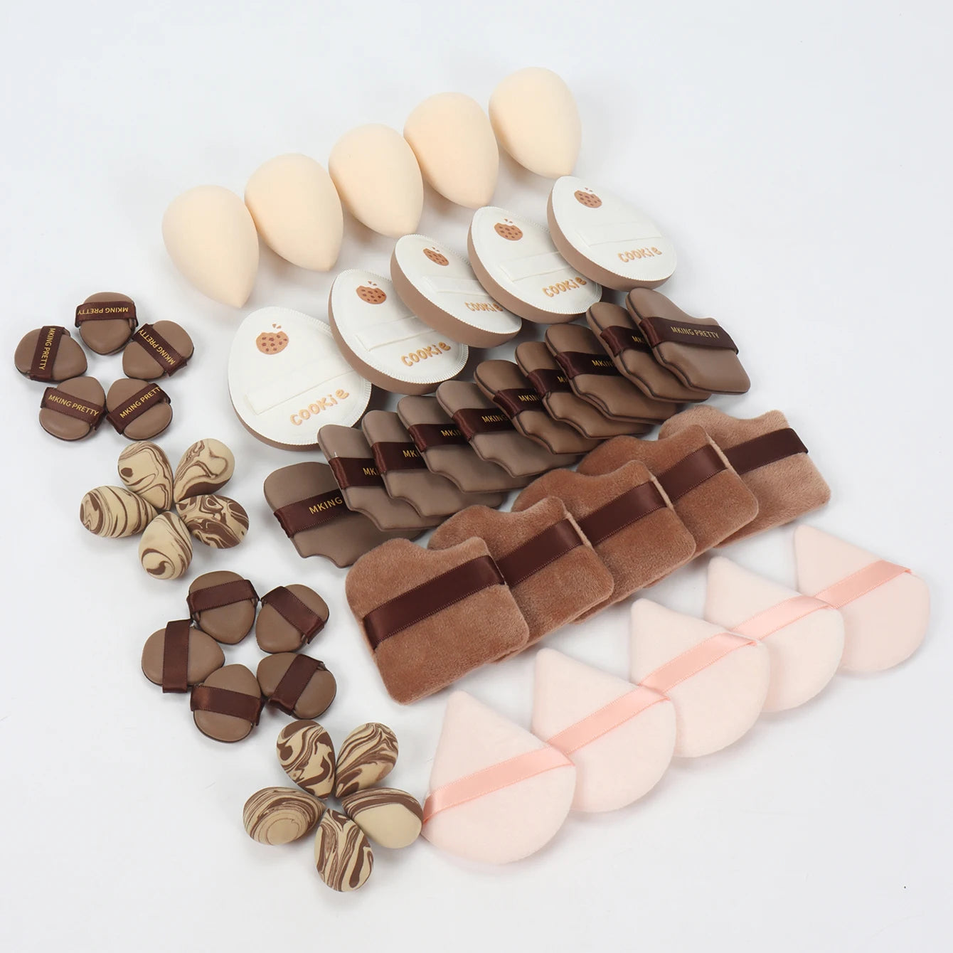 Spugnette Trucco Compresse che si Espandono con l’Acqua – Set da 10 a 50 Pezzi