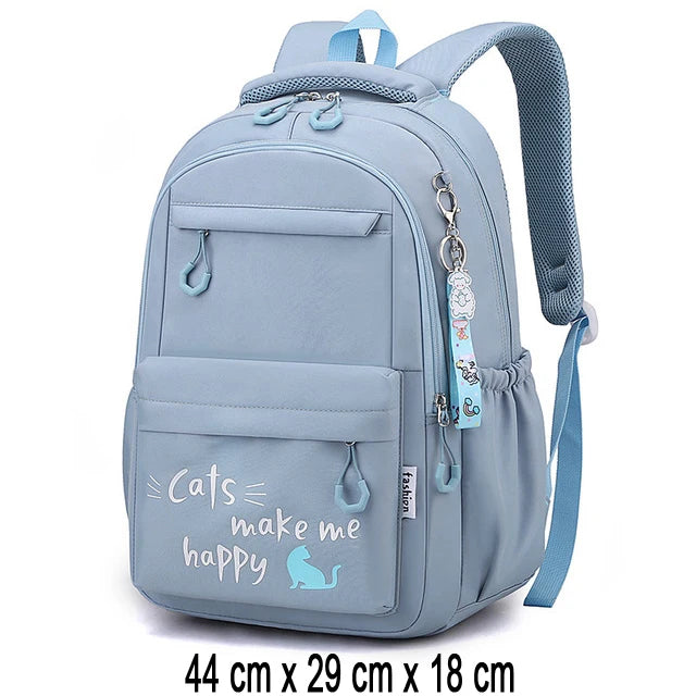 Zaino Scolastico per Ragazze e Adolescenti in Nylon – 3 Stili, Multi Colori | AyeBeau