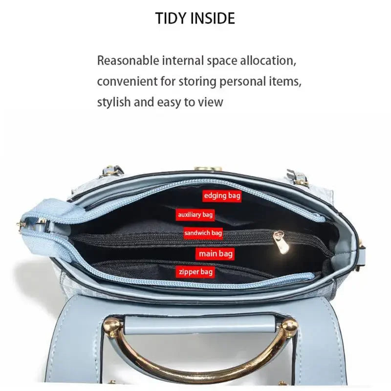 Borsa da donna 2026 nuova tendenza della moda borsa a tracolla casual versatile in stile semplice in rilievo.