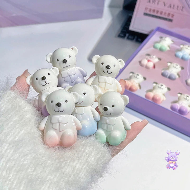 Set Trucco Orso Bear Family – 6 Rossetti Opachi + Specchio + Collana | Regalo