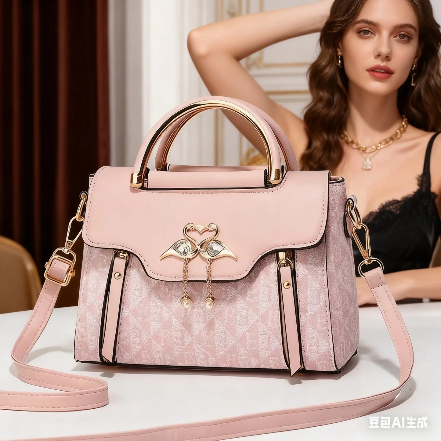 Borsa da donna 2026 nuova tendenza della moda borsa a tracolla casual versatile in stile semplice in rilievo.