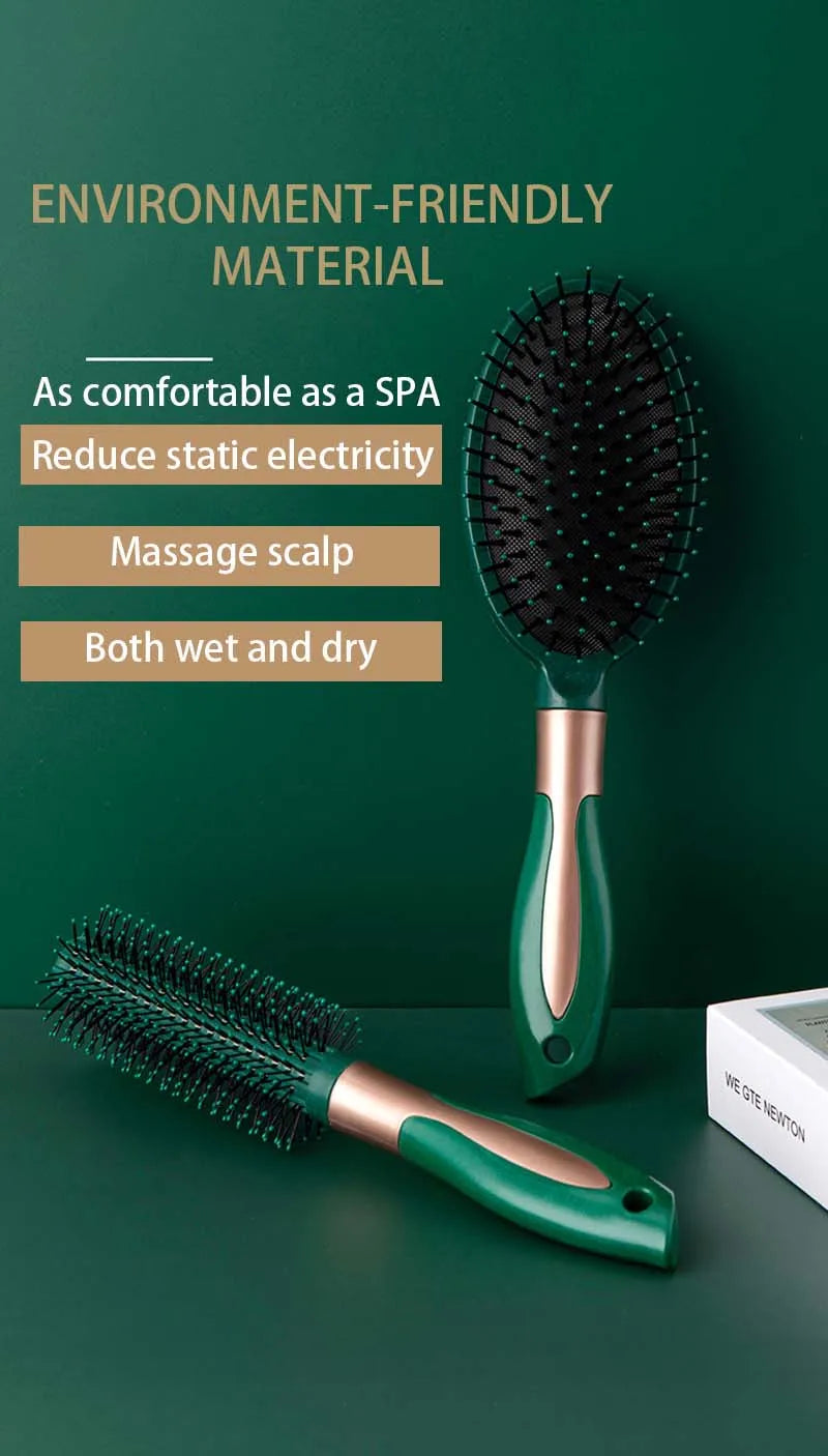 KLINA Air Cushion Hair Massage Comb Brush Scalp Detangling Antistatic Salon SPA Hairdressing Styling Tool Oval Round
