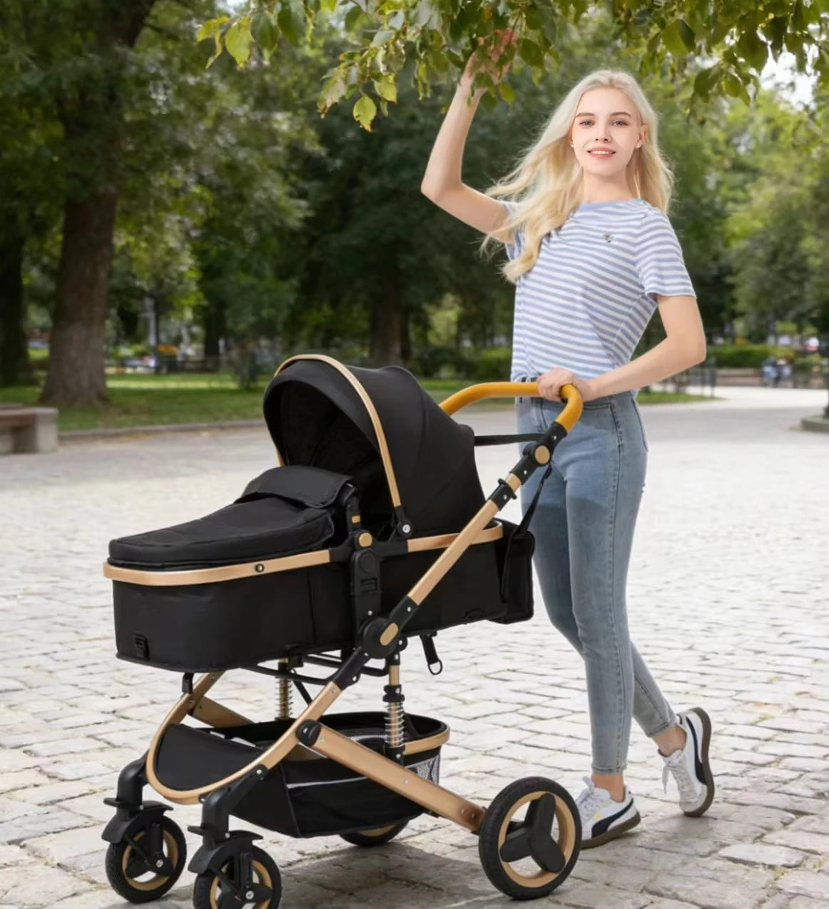 Passeggino 3 in 1 Estivo Traspirante con Seggiolino Auto | Telaio Alluminio