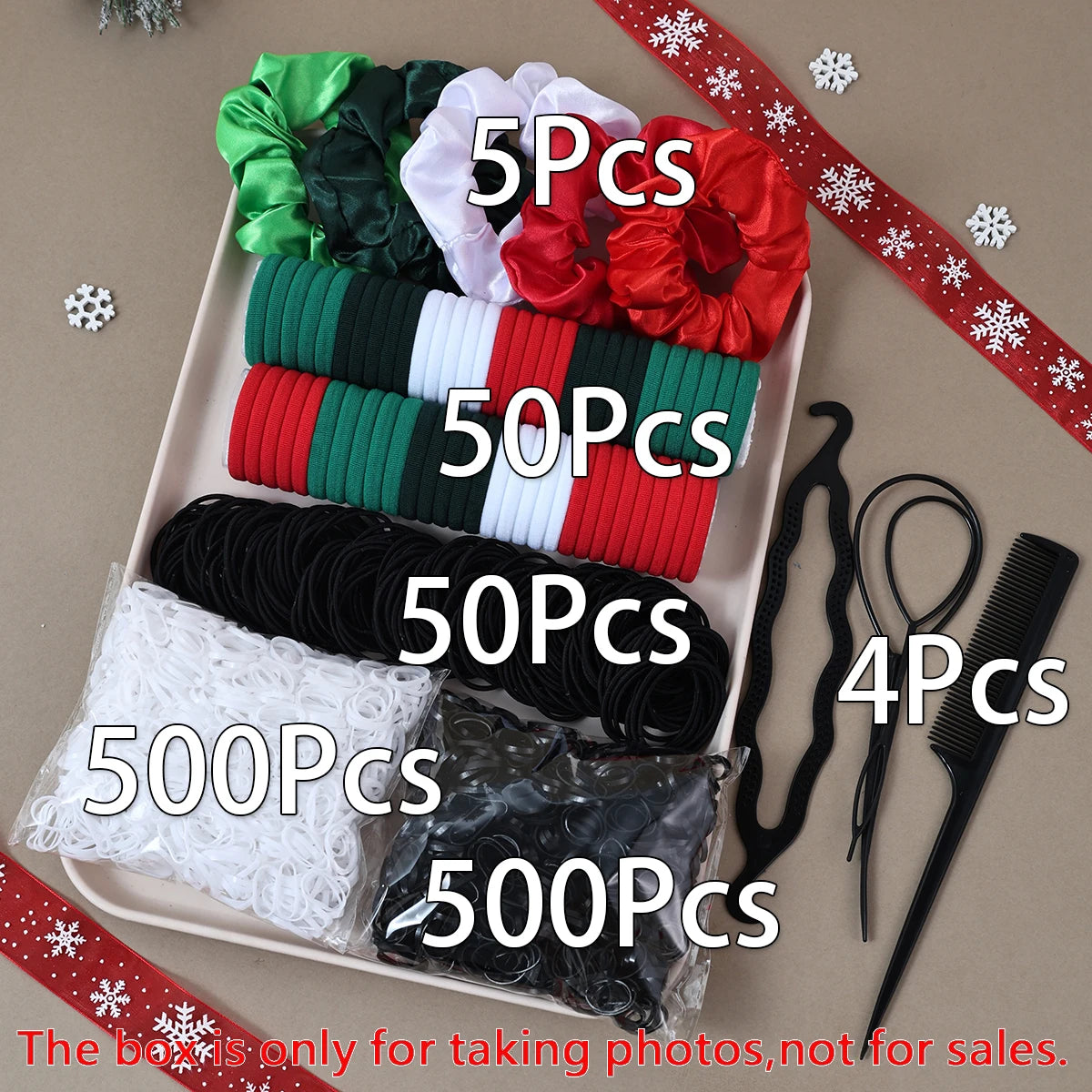 Set Accessori per Capelli — Elastici, Scrunchies e Fasce (1109 pz)