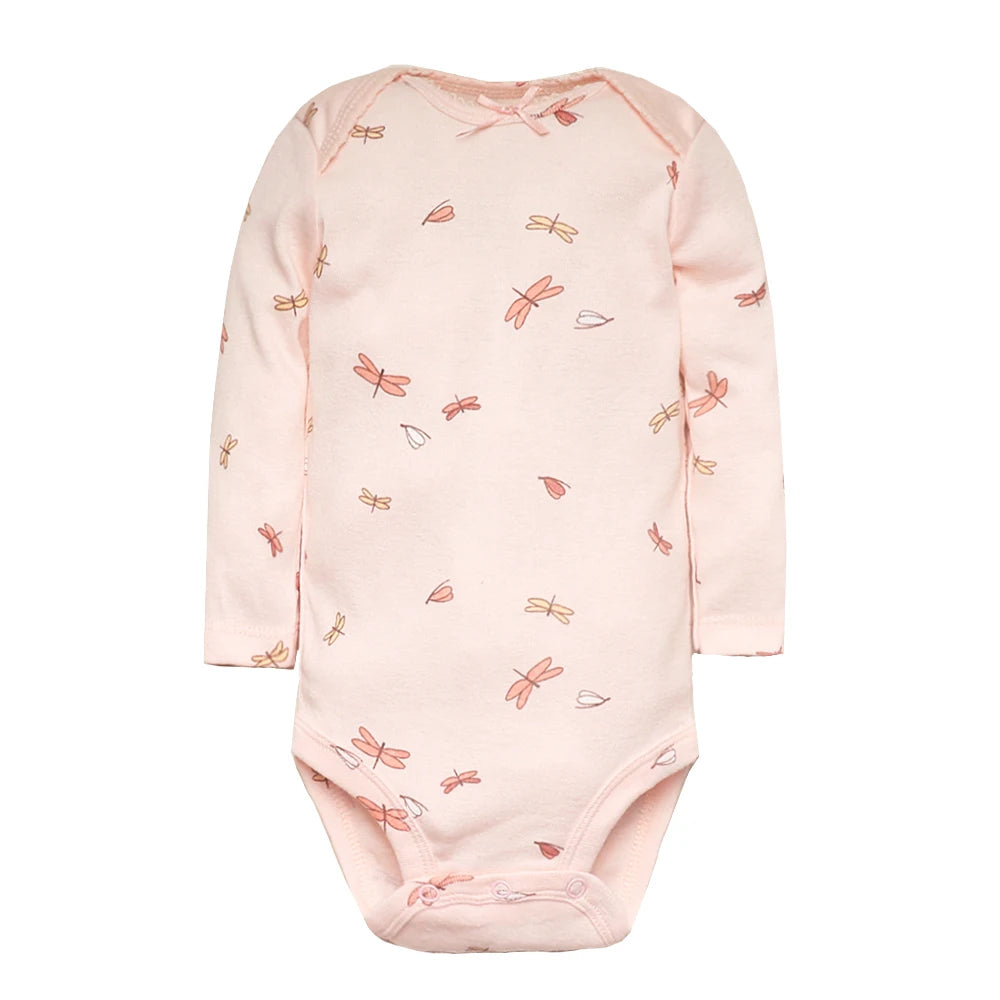 3-5 pz/lotto body per bambini maniche lunghe vestiti per neonati 100% cotone abbigliamento per bambini in cartone animato vestiti per bambina neonato