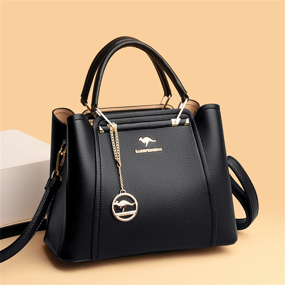 Borsa Donna Grande Capacità in Pelle Microfibra – Shopper Tote con Tracolla | 4 Colori