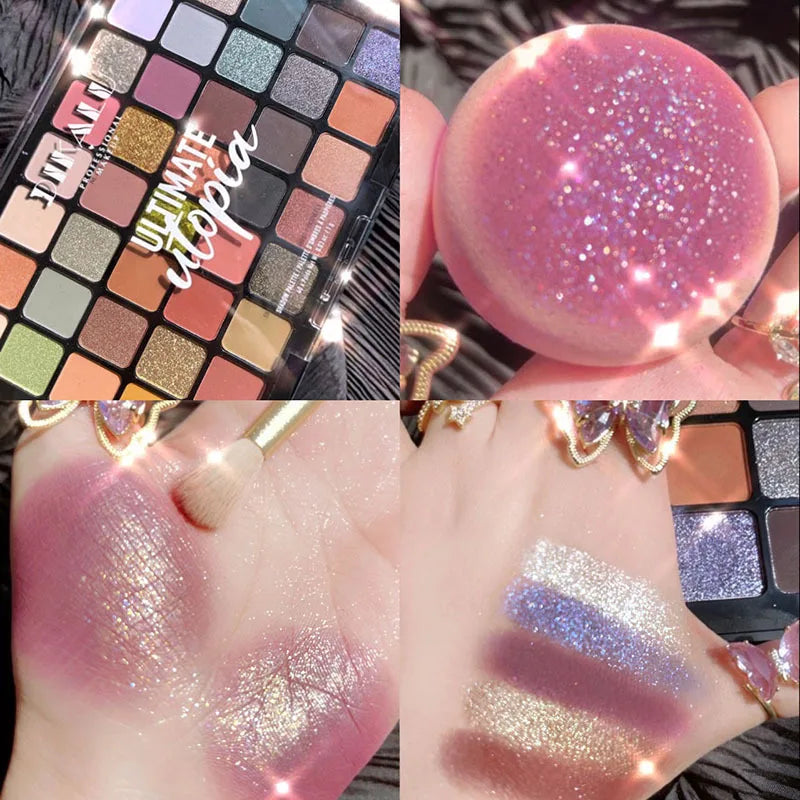 DIKALU Palette Ombretti 40 Colori – Glitter, Opachi e Metallici, Impermeabile