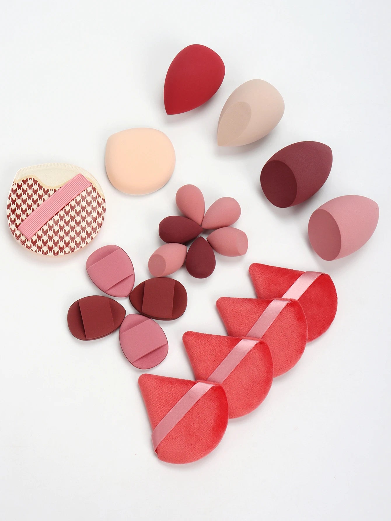 Set 20 Spugnette per Trucco 6cm – Per Crema, Cipria e Correttore, 16 Colori