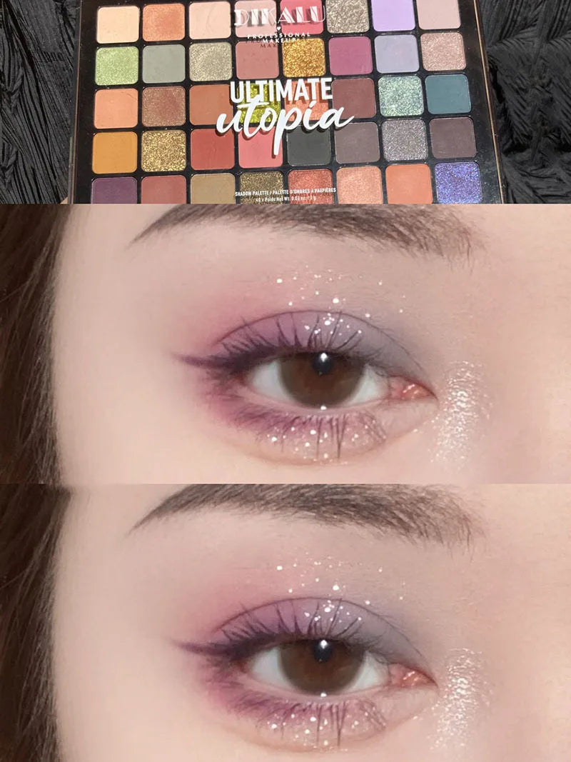 DIKALU Palette Ombretti 40 Colori – Glitter, Opachi e Metallici, Impermeabile