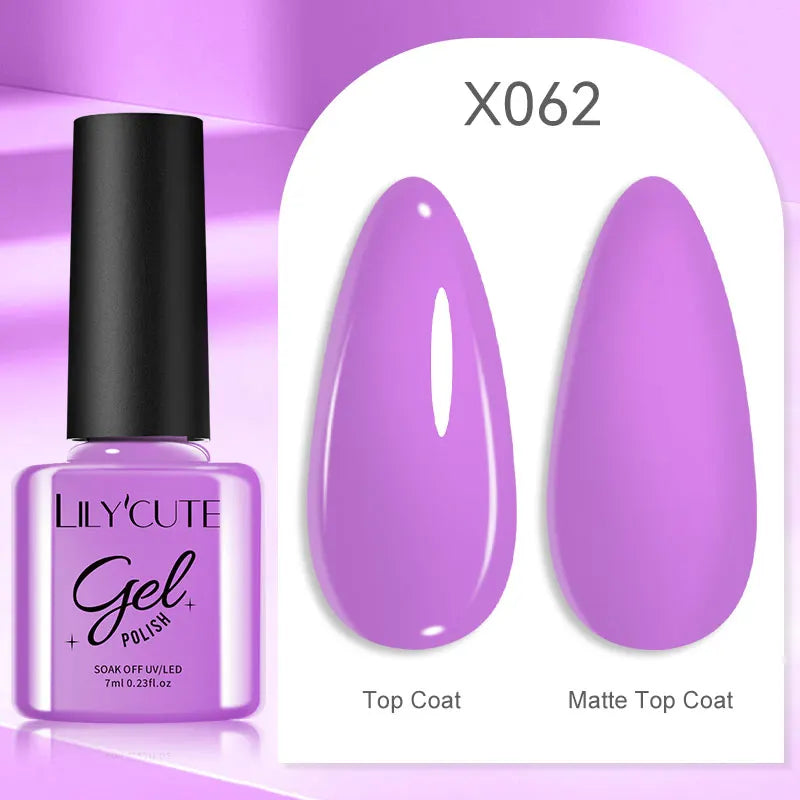 Smalto Gel Semi-Permanente LILYCUTE – 150+ Colori, UV/LED, Lunga Durata 30 Giorni