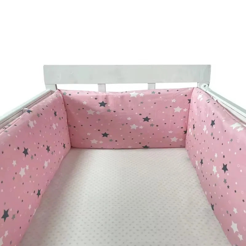 Paraurti per Lettino in Cotone 200×30cm – Doppia Faccia, Cerniera, Design Nordic