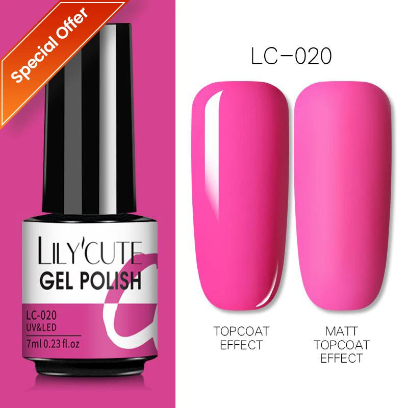Smalto Gel Semi-Permanente LILYCUTE – 150+ Colori, UV/LED, Lunga Durata 30 Giorni