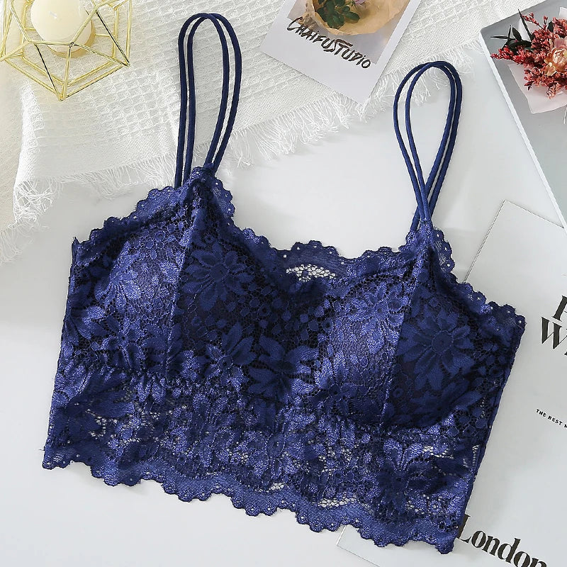 Set 3 Reggiseni in Pizzo Senza Fili – Bralette Push-Up Imbottito | 15 Stili | Donna