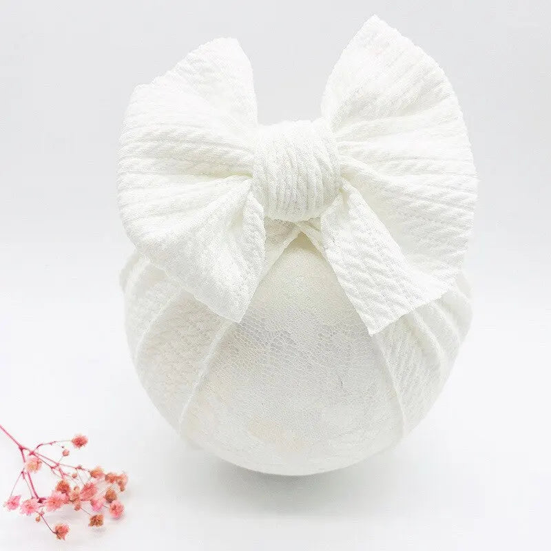 Cappellino Turbante Neonato con Fiocco — Doppio Strato, 0-12 Mesi
