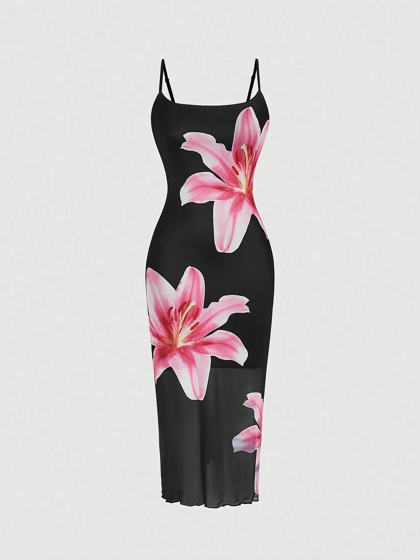 Vestito Estivo Floreale – Abito Lungo Elegante con Stampa Tropicale