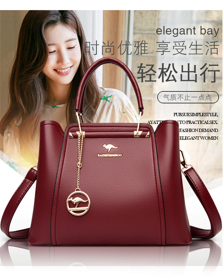 Borsa Donna Grande Capacità in Pelle Microfibra – Shopper Tote con Tracolla | 4 Colori