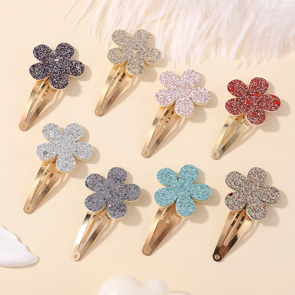 Set 16 Fermagli per Capelli Bambina — Glitter e Gocce Colorate