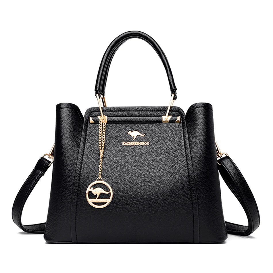 Borsa Donna Grande Capacità in Pelle Microfibra – Shopper Tote con Tracolla | 4 Colori