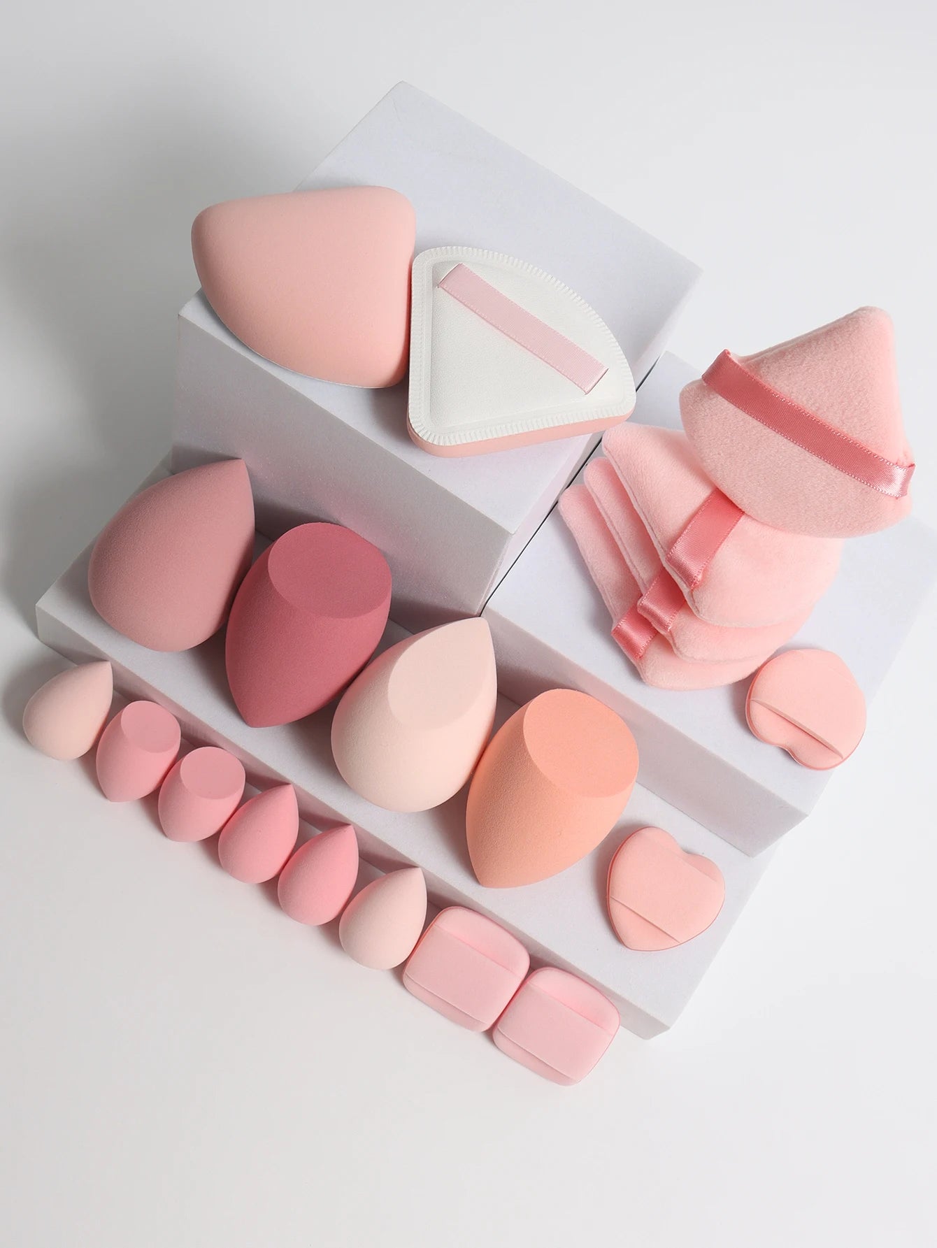 Set 20 Spugnette per Trucco 6cm – Per Crema, Cipria e Correttore, 16 Colori