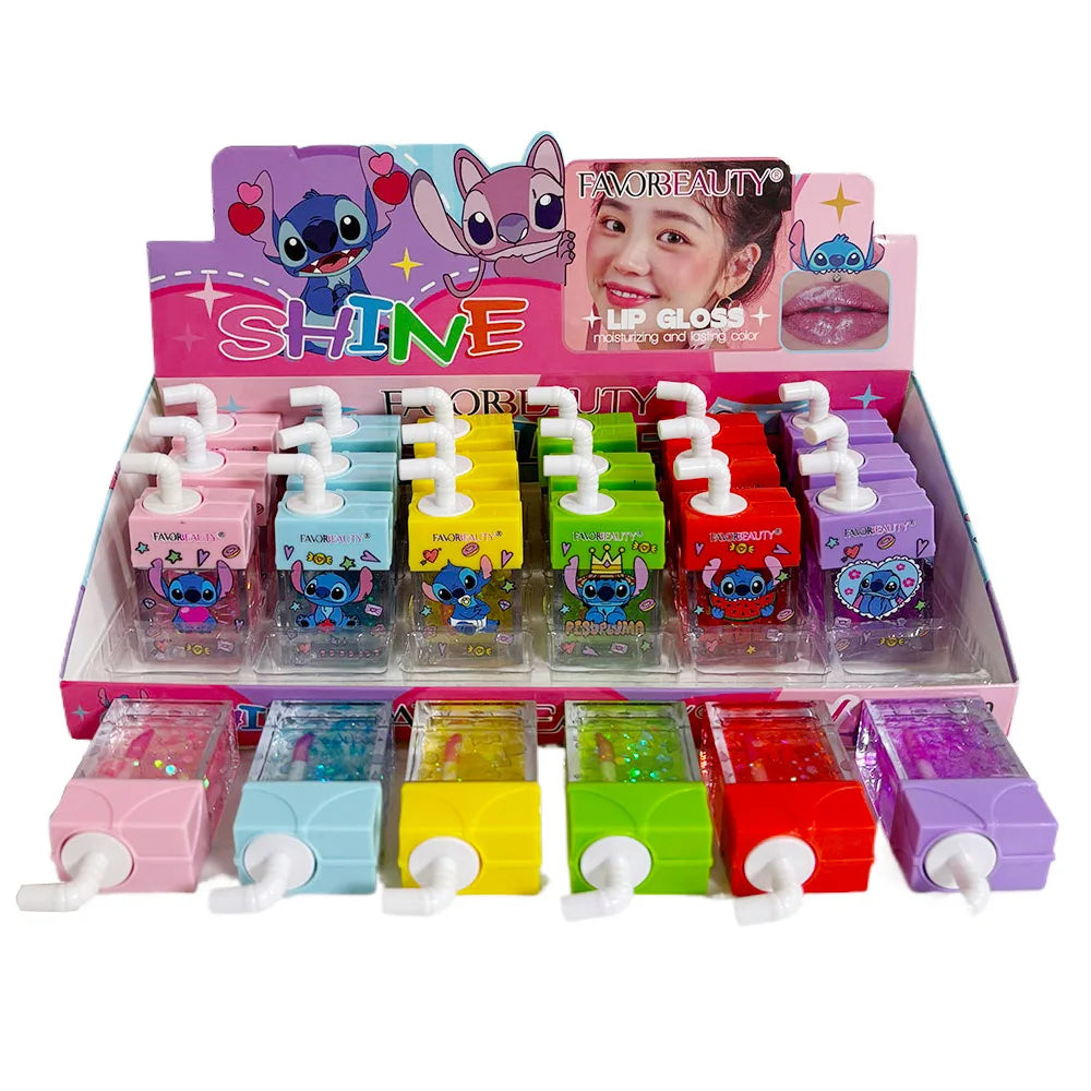 Set 24 Lip Gloss Stitch – Con Portachiavi, Waterproof & Lunga Durata