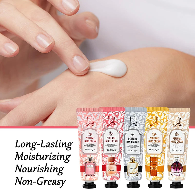 Set 5 Creme Mani Profumate – Idratanti con Vitamina E, Miele & Aloe | Regalo