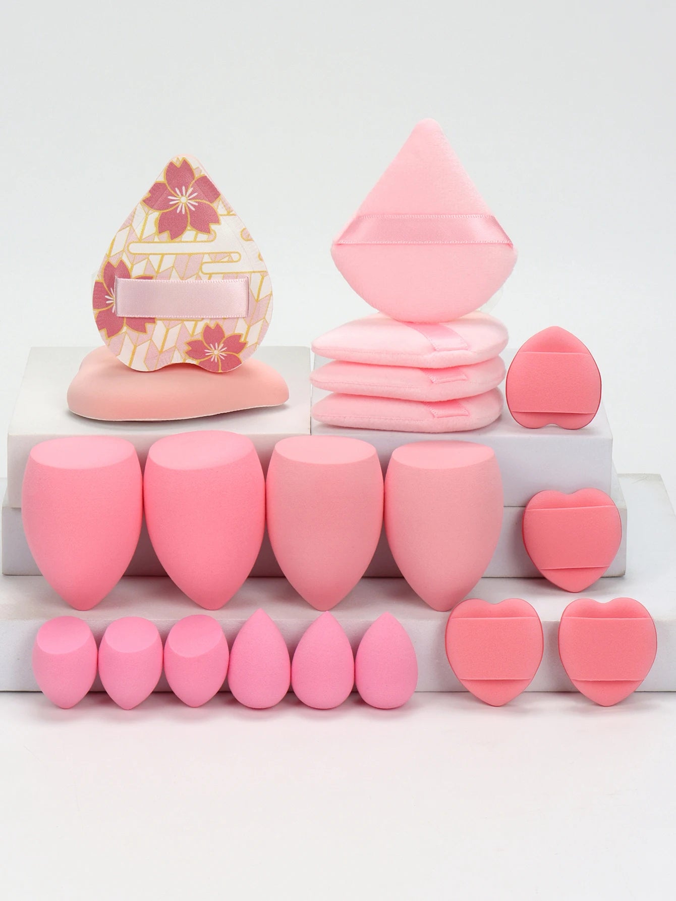 Set 20 Spugnette per Trucco 6cm – Per Crema, Cipria e Correttore, 16 Colori